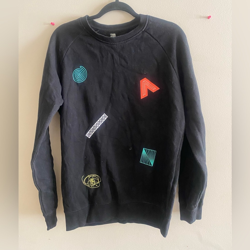 Black Graphic Men's Sweater